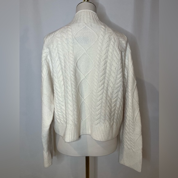 J.Crew Cable-knit RollneckT™ sweater in Supersoft yarn in heather ivory - Picture 8 of 10